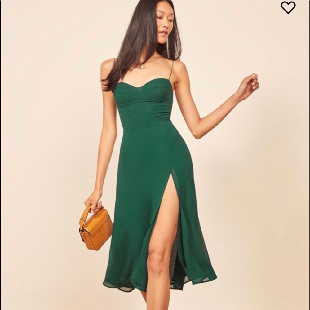 Reformation Juliette Dress size 6 emerald green